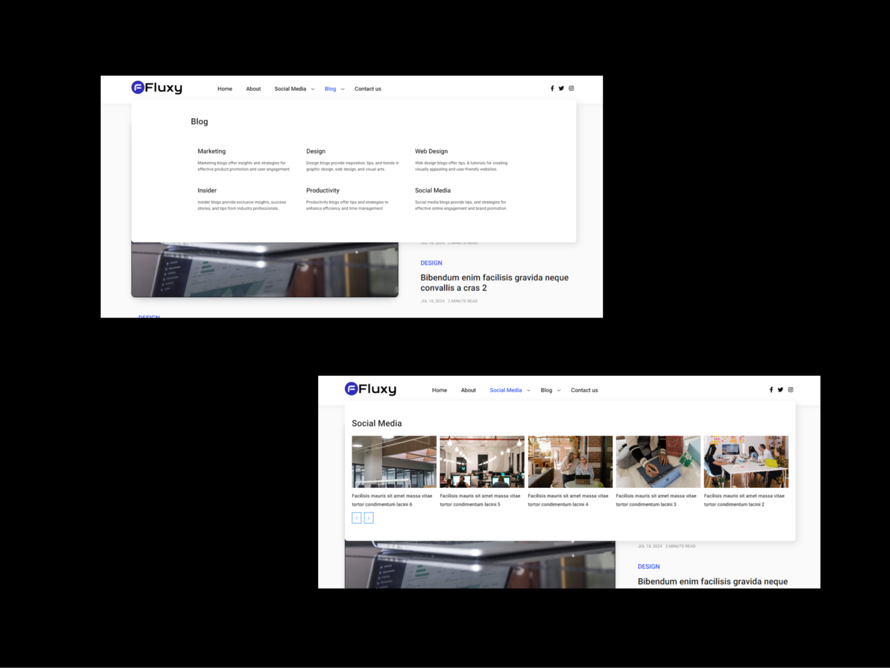 Introducing Megamenu Header with Blog Sliders