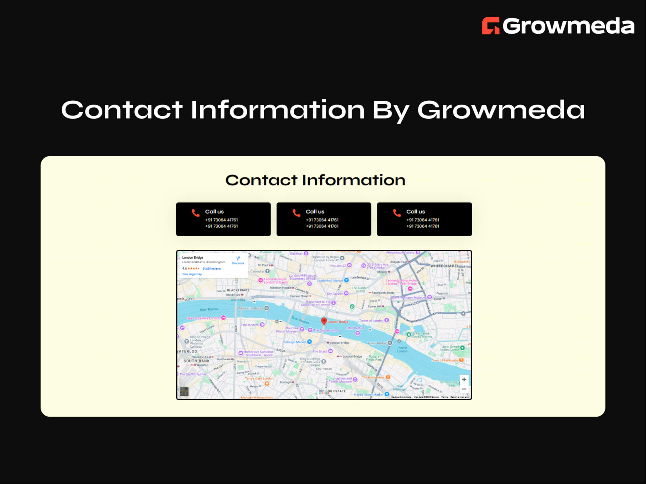 Advanced Contact Information By Growmeda