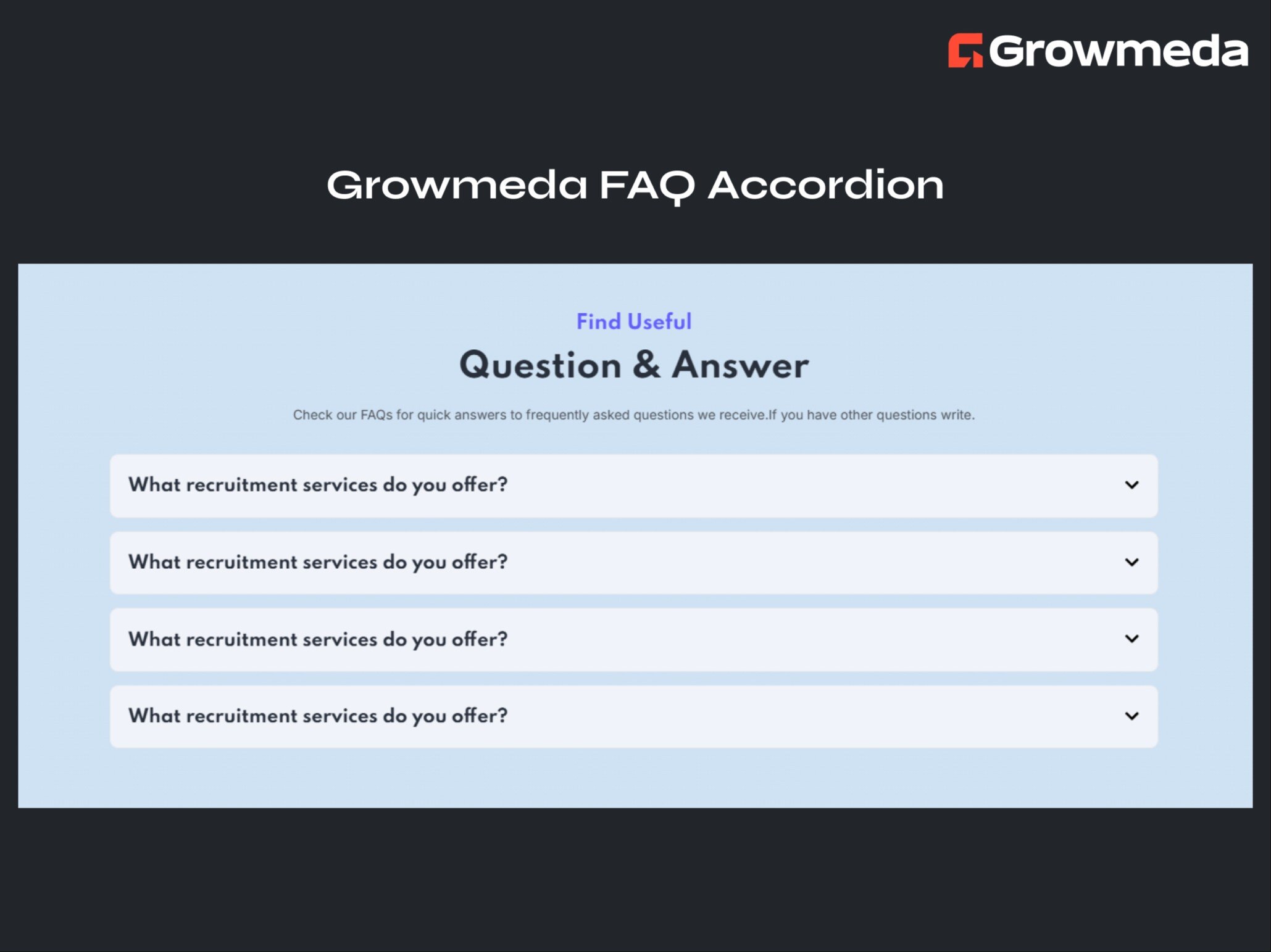 Advanced FAQ Accordion Module By Growmeda
