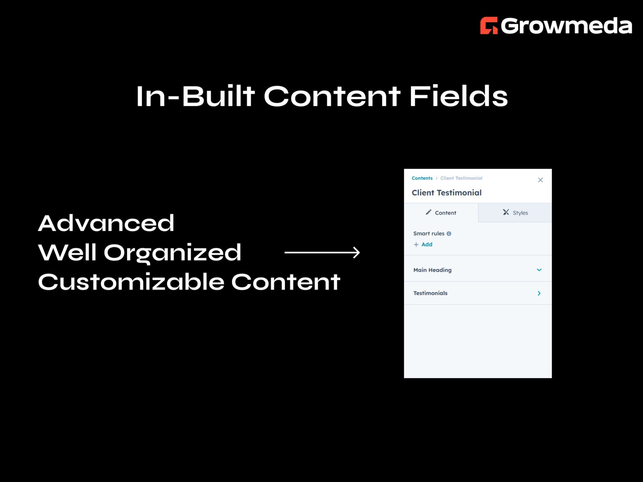 Content Fields for content customizations